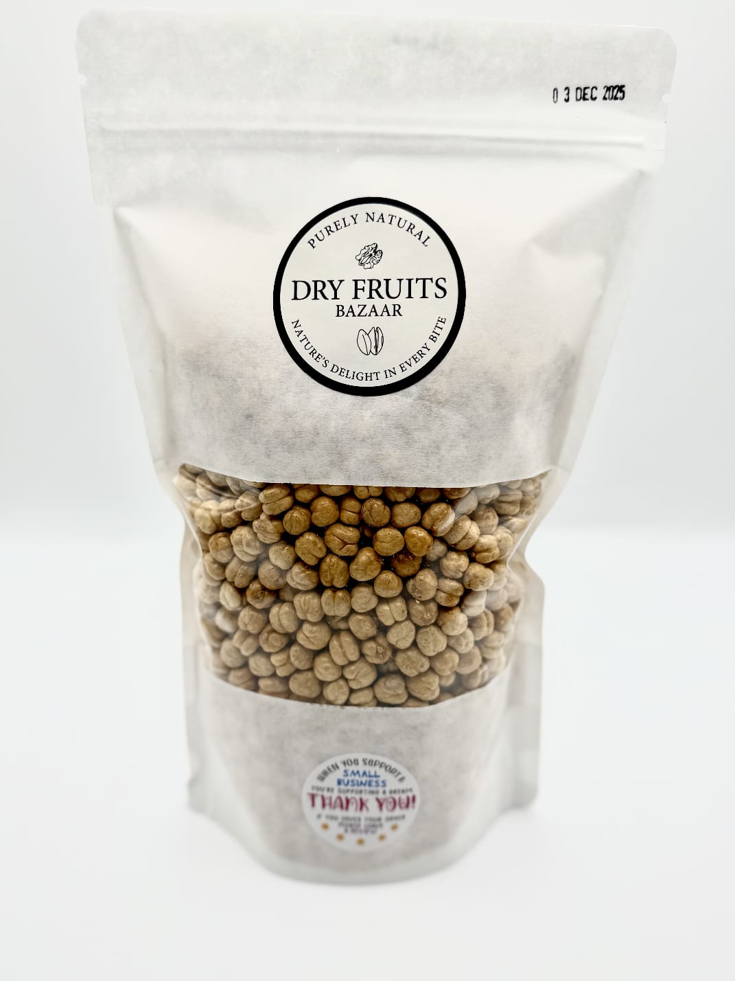 Roasted Skin Removed Chana (Chickpeas) - Protein-Packed Crunchy Snack High in Protein & Fibre