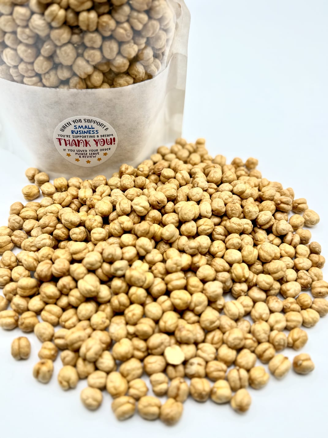 Roasted Skin Removed Chana (Chickpeas) - Protein-Packed Crunchy Snack High in Protein & Fibre